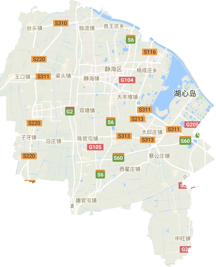 静海区地形地图