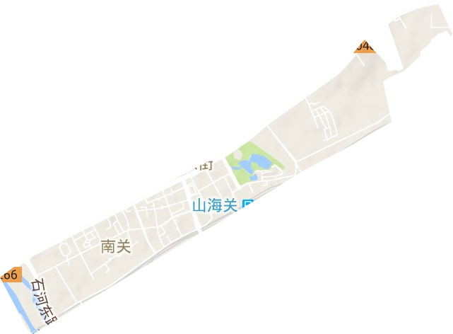 南关街道地形地图