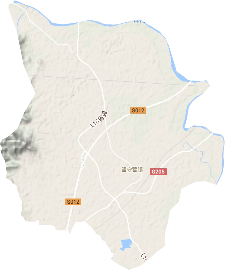 留守营镇地形地图