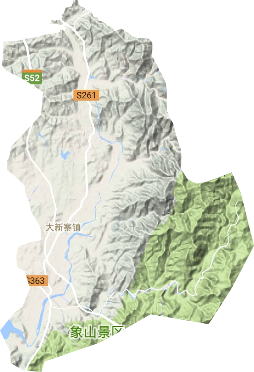 大新寨镇地形地图