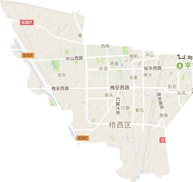 桥西区地形地图