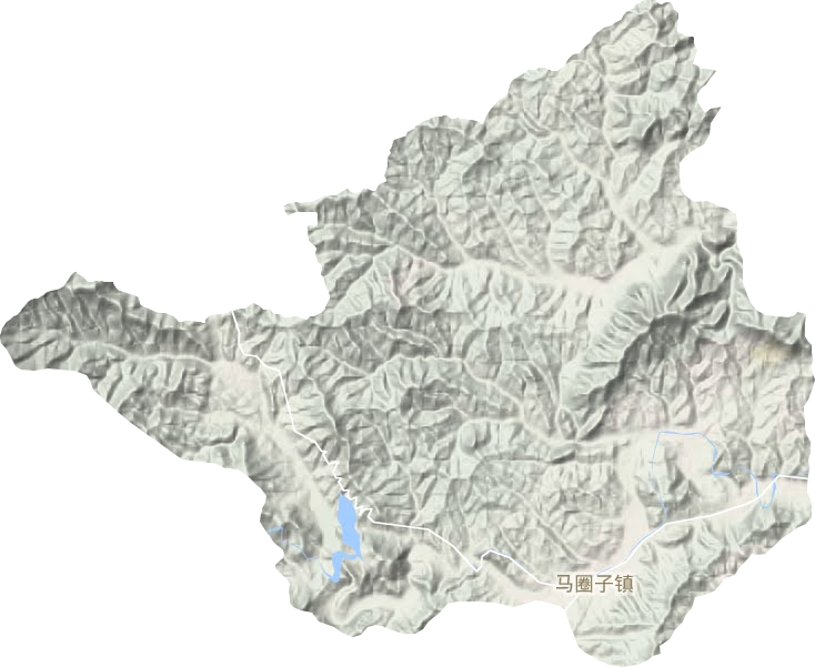 马圈子镇地形地图