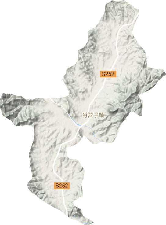 肖营子镇地形地图