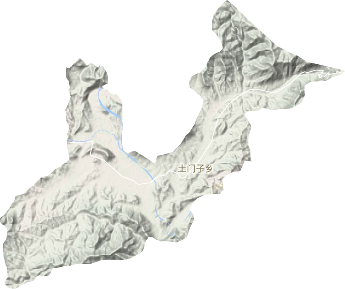 土门子镇地形地图