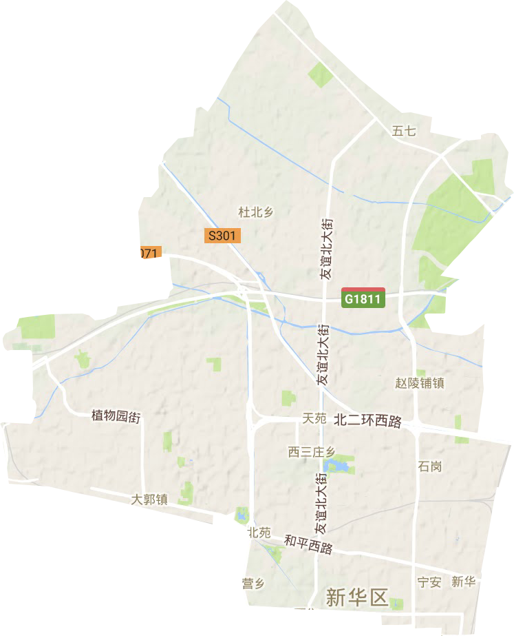 新华区地形地图