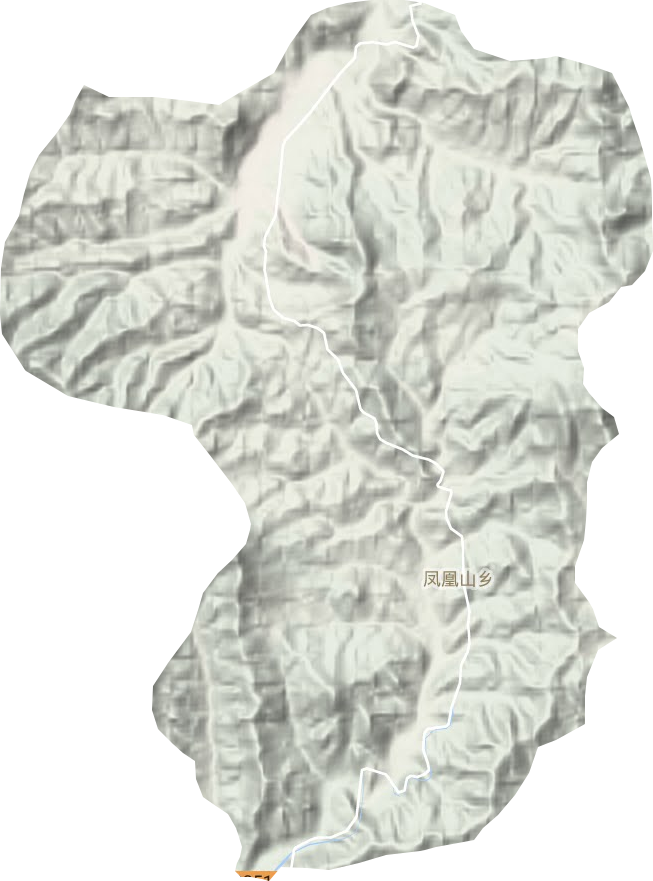 凤凰山乡地形地图