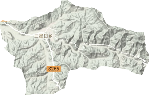 三星口乡地形地图