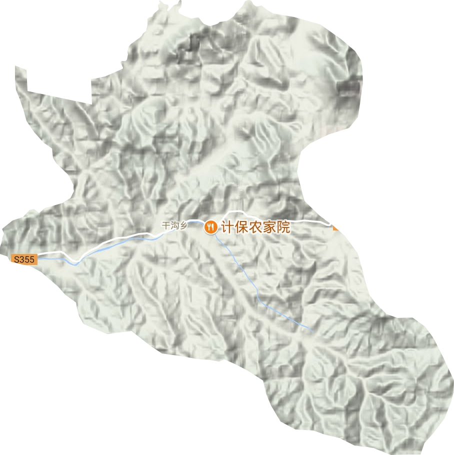 干沟乡地形地图