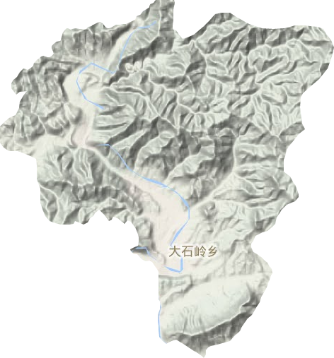 大石岭乡地形地图