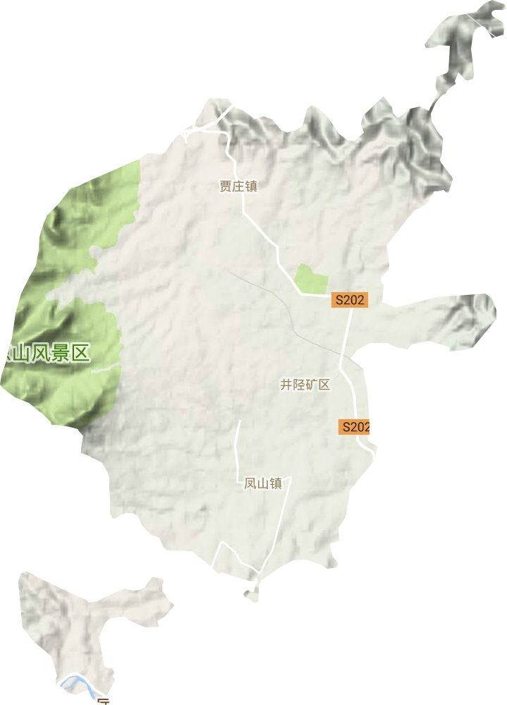 井陉矿区地形地图