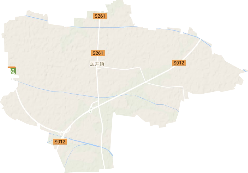 泥井镇地形地图