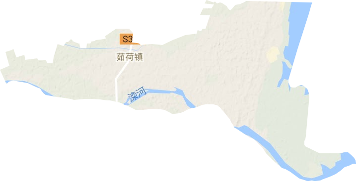茹荷镇地形地图