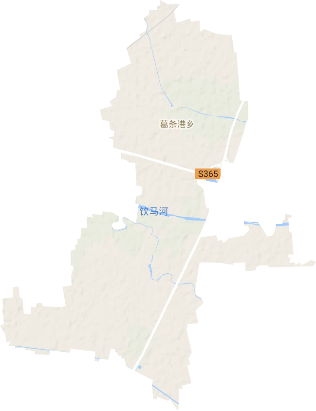 葛条港乡地形地图