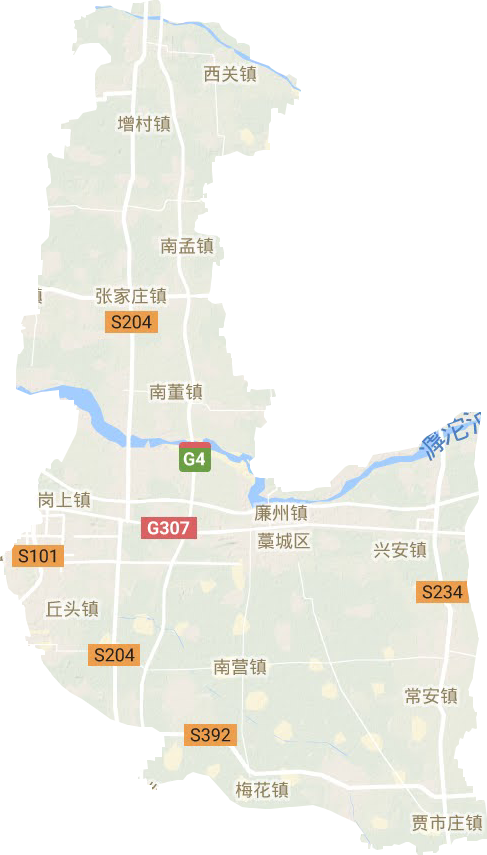 藁城区地形地图