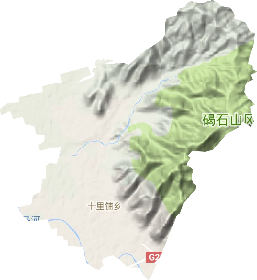 十里铺乡地形地图