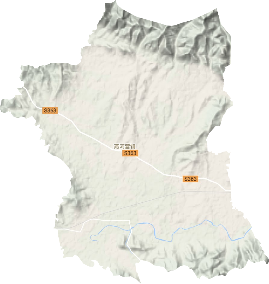 燕河营镇地形地图
