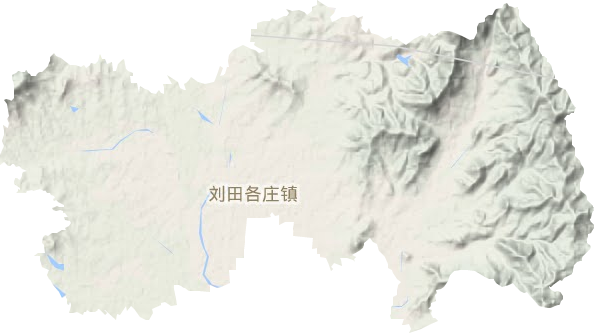 刘田各庄镇地形地图