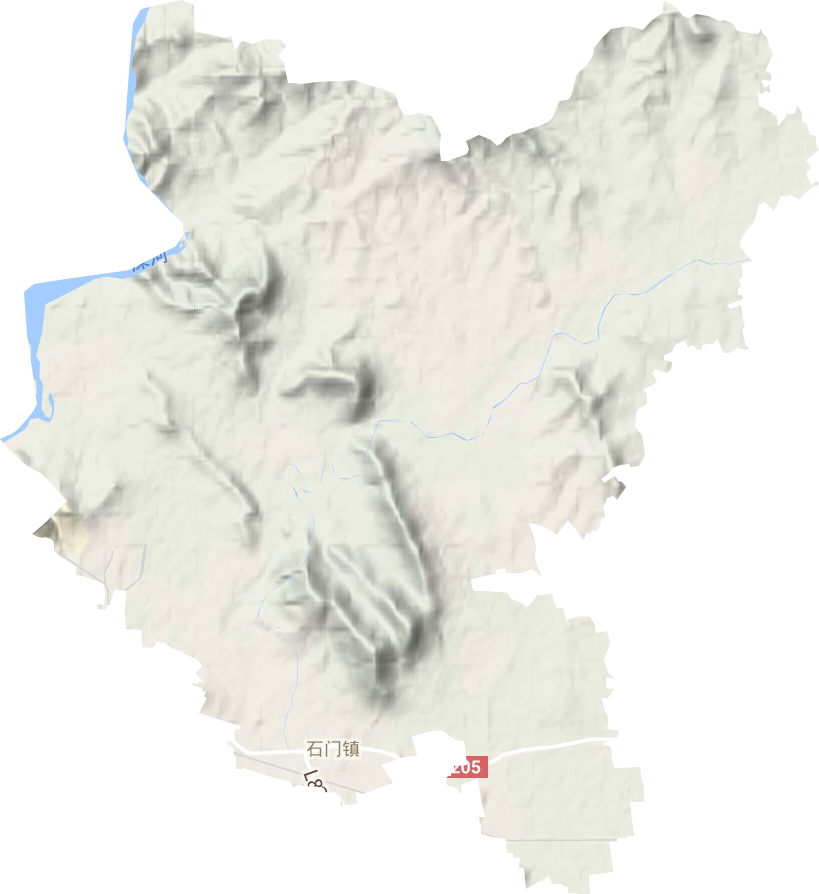 石门镇地形地图