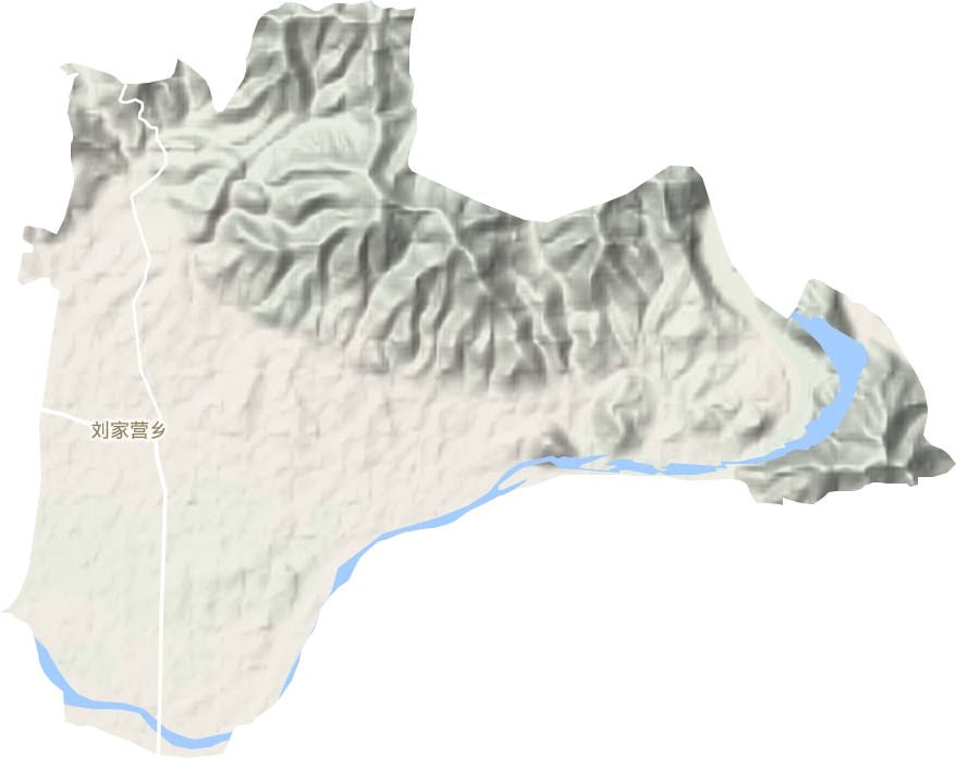 刘家营乡地形地图