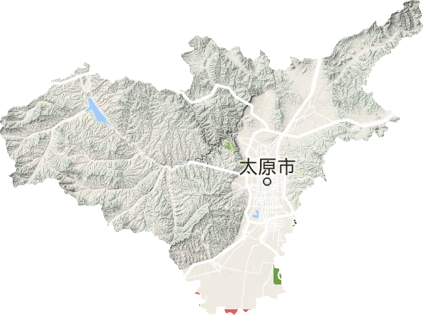 太原市地形地图