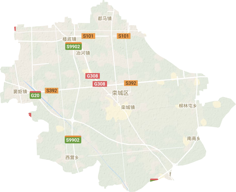 栾城区地形地图