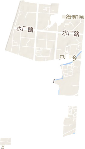 浴新南街道地形地图