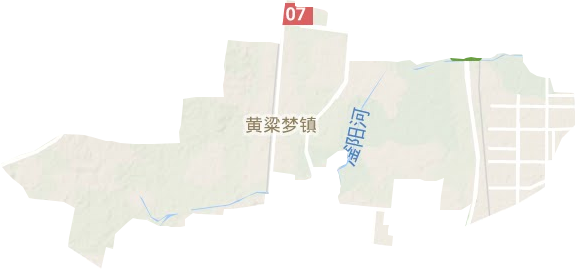 黄粱梦镇地形地图