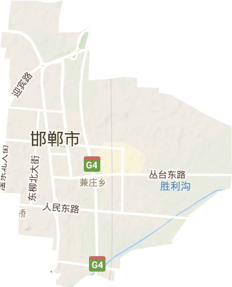 兼庄乡地形地图
