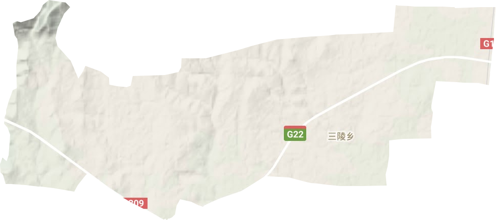 三陵乡地形地图