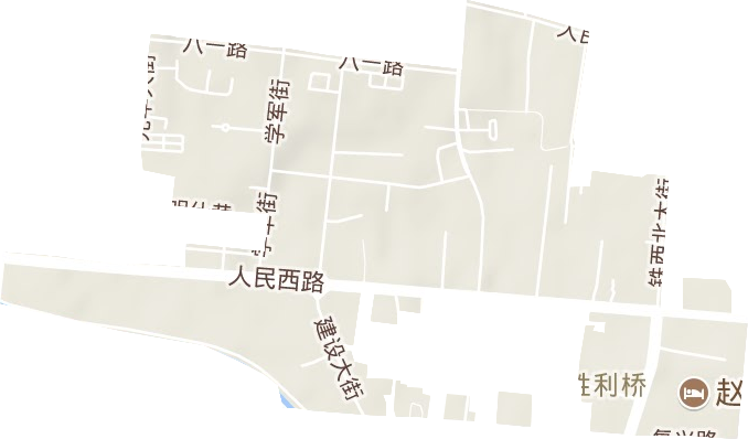 胜利桥街道地形地图