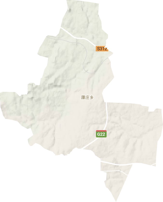 康庄乡地形地图