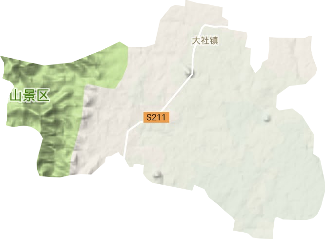 大社镇地形地图