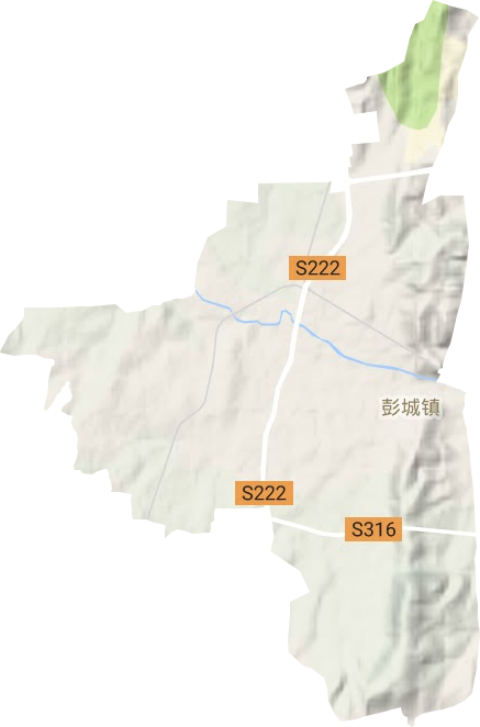 彭城镇地形地图