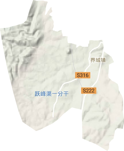 界城镇地形地图