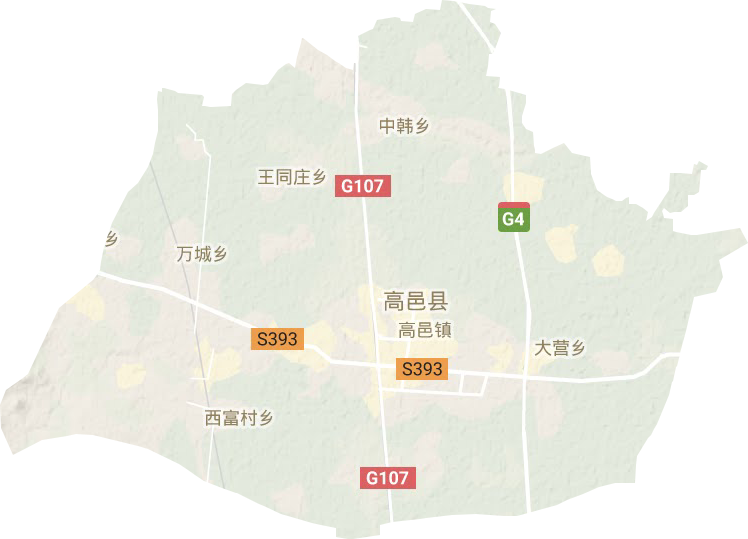 高邑县地形地图