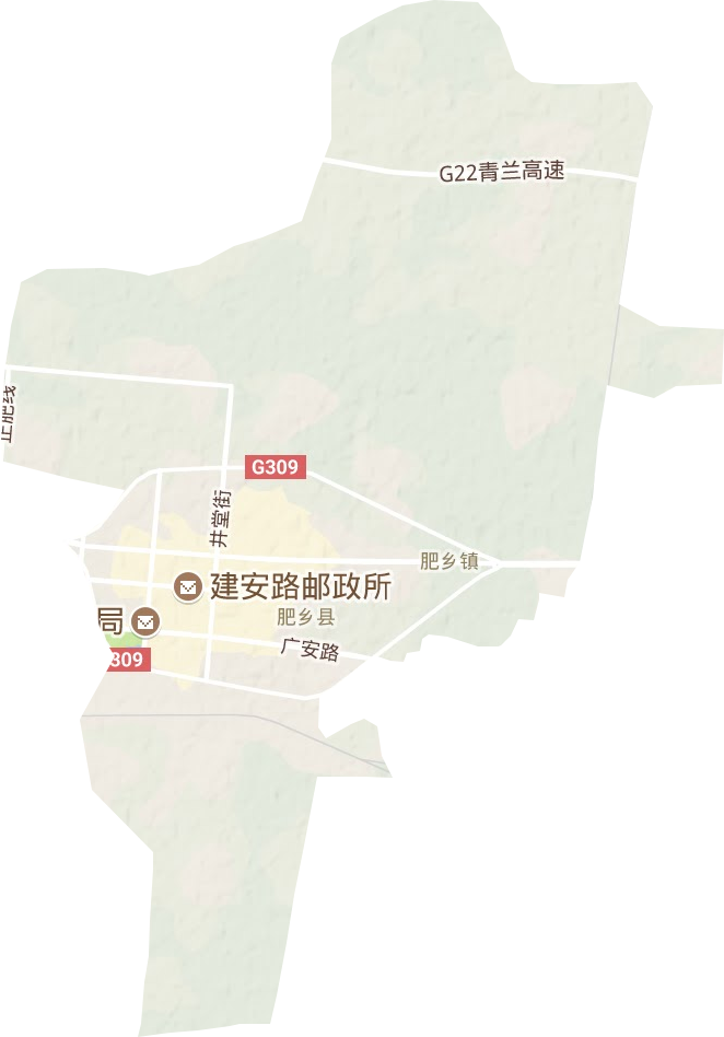 肥乡镇地形地图