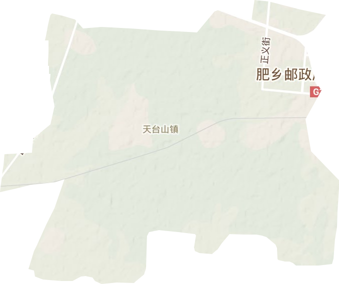 天台山镇地形地图