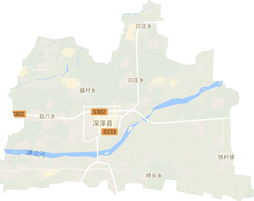 深泽县地形地图