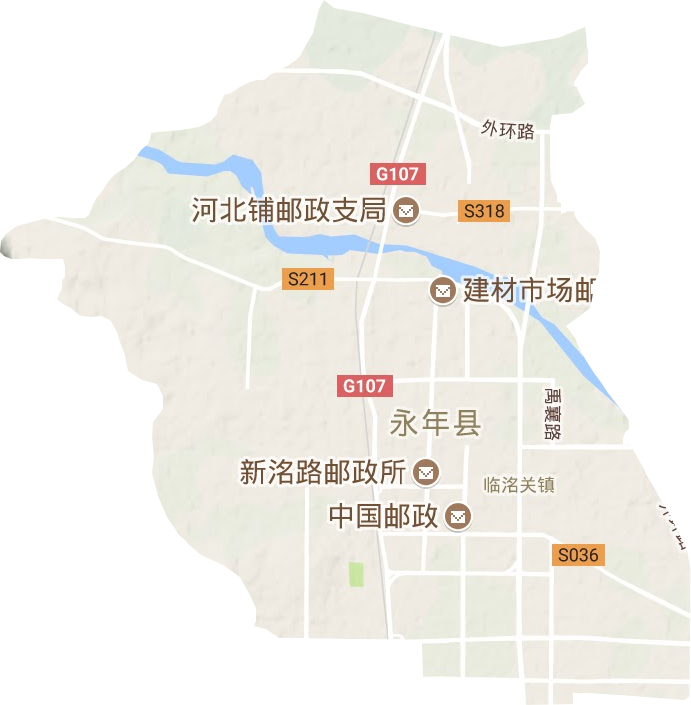 临洺关镇地形地图