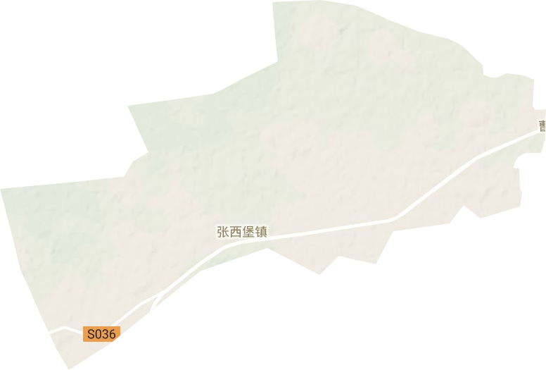 张西堡镇地形地图