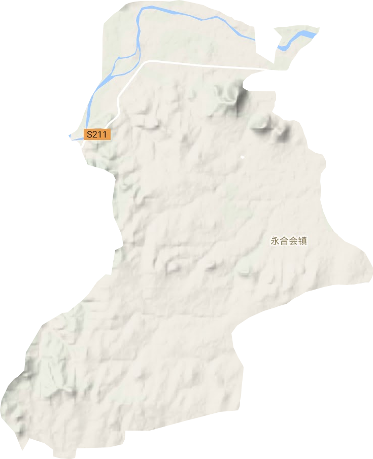 永合会镇地形地图