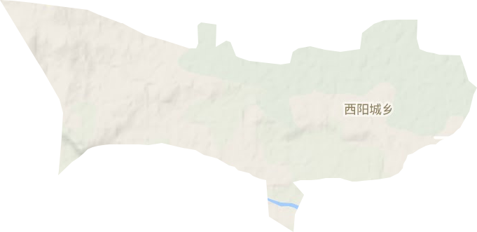 西阳城乡地形地图