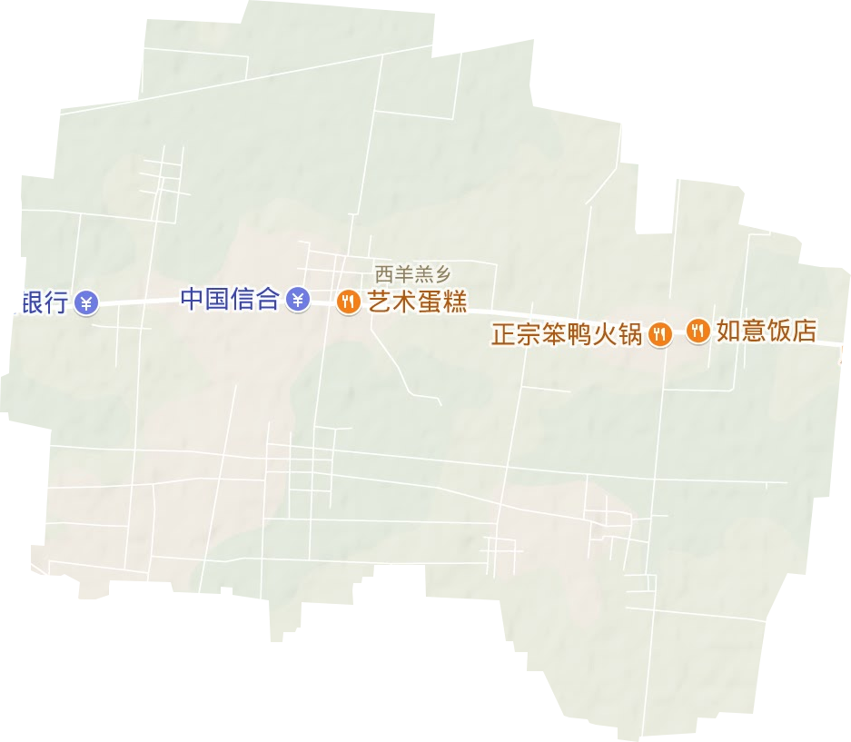 西羊羔乡地形地图