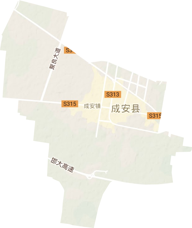 成安镇地形地图