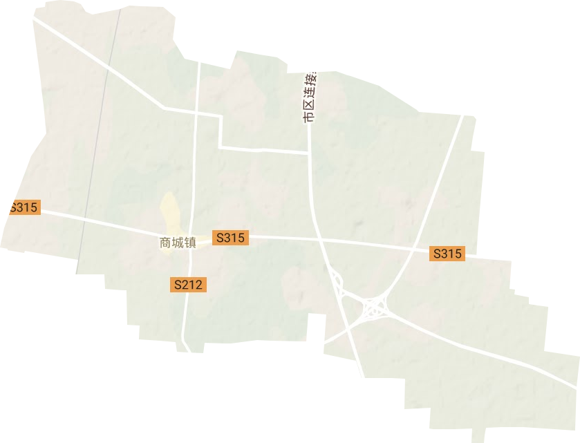 商城镇地形地图