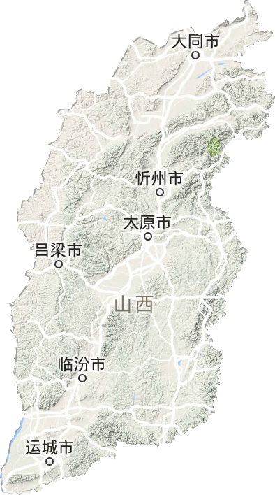 山西省地形地图