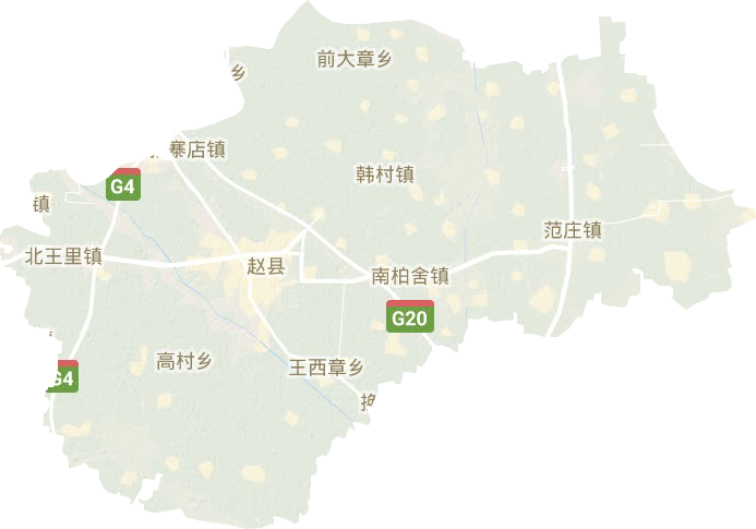 赵县地形地图