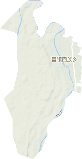 营镇回族乡地形地图