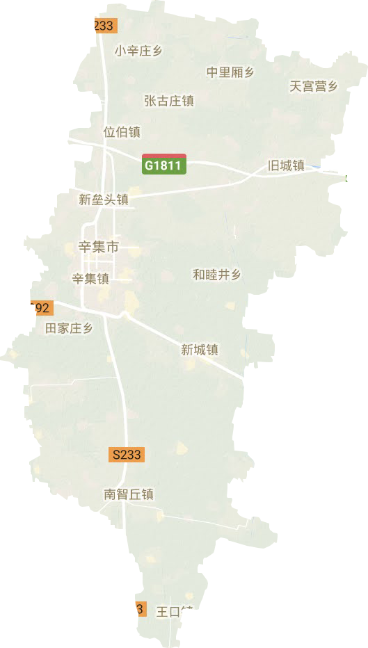 辛集市地形地图