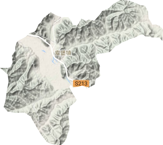 索堡镇地形地图